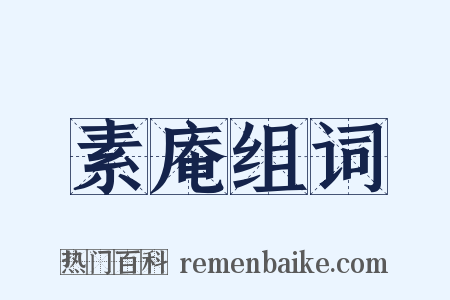 素庵组词是什么意思的图片